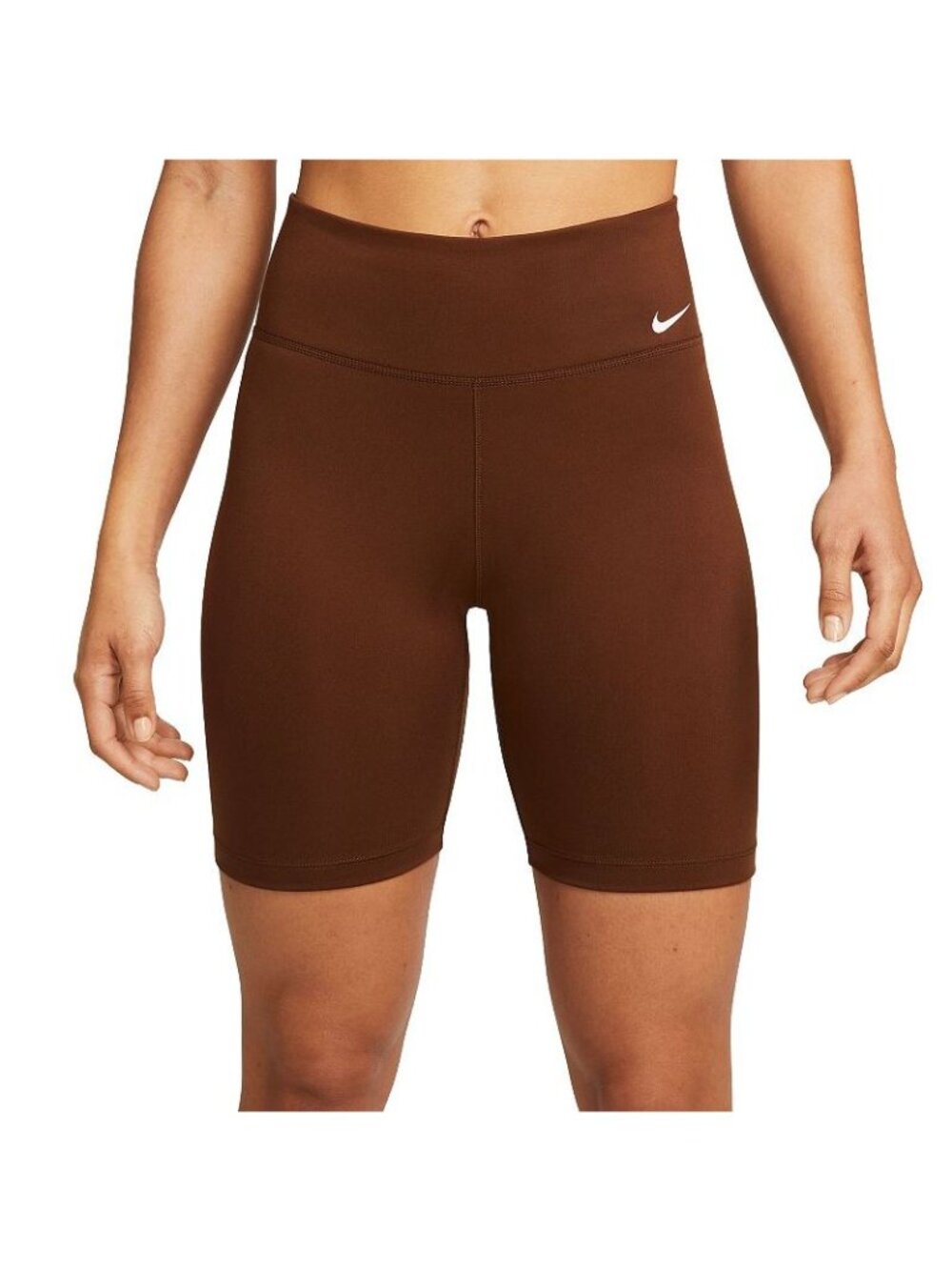 Nike One Women Midrise Athletic Bike Shorts DD0243-259 Brown Size XS Extra Small